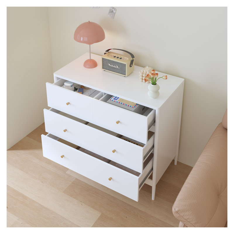 4-Drawer Kids Dresser, Wooden Storage Cabinet