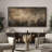 Rustic Forest Silhouette With Textured Sky Framed Canvas Master Bedroom Wall Art Work Print-409223722-409223764