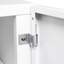 Armoire pour copieur de bureau Blanc: mobile à 2 portes en acier avec 4 roulettes pivotantes et surface de nettoyage facile-154672878