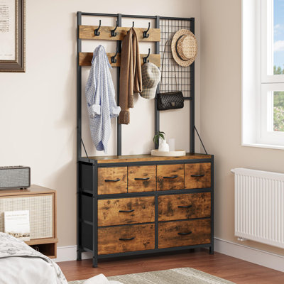 Hall Tree 102cm Wide with Bench