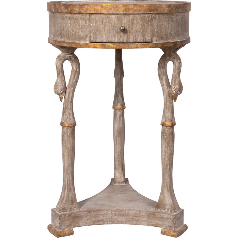 Cignet Solid Wood End Table with Storage