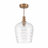 Adjustable Brass Water Glass Pendant Light, Single Hanging Fixture