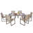 Takeia 7-Piece Rectangular Metal Dining Set