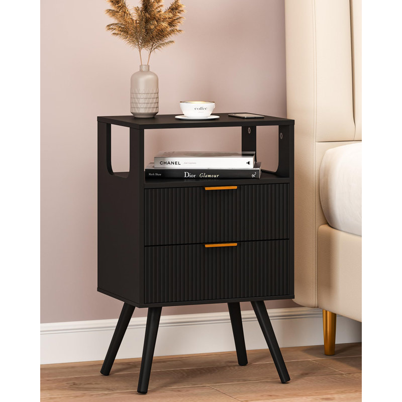 39cm W Manufactured Wood Bedside Table