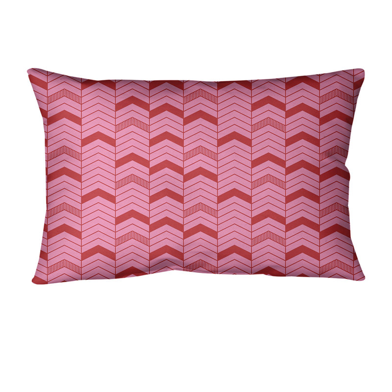 Coussin lombaire 14 po, Rouge / rose foncé