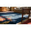 Tapis art déco chinois antique bleu marine