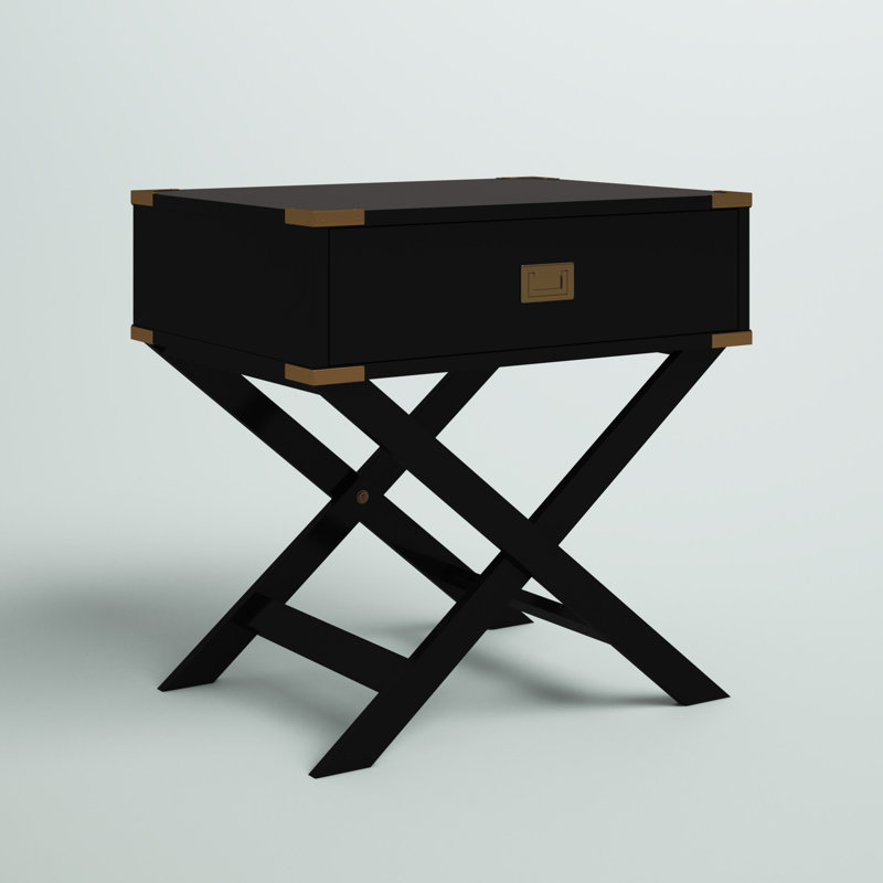 Rossiter 24'' W Nightstand, Black