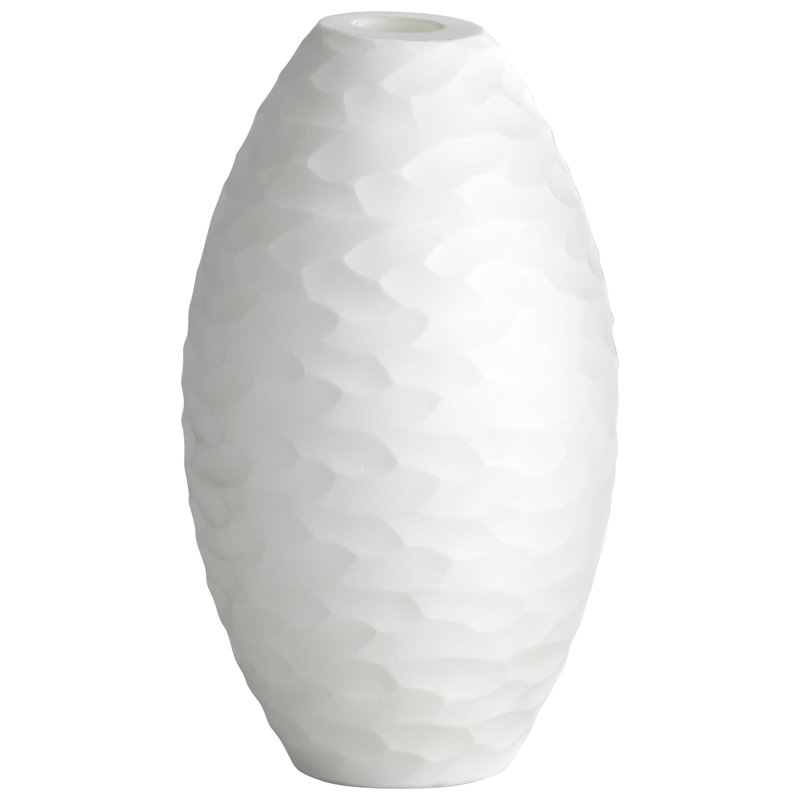 Meringue Glass Table Vase, 12.25" H x 7" W x 7" D