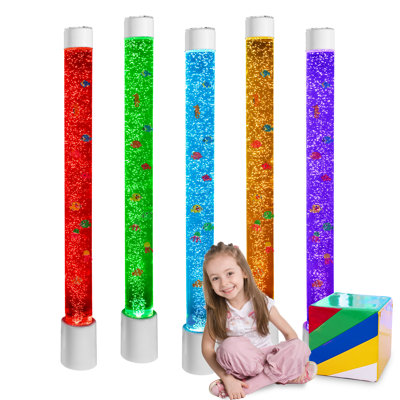 Bubble Lamp Night Light – Color-Changing With Fake Fish Effect, Compatible With Rubik Controller – Bubble Tube Lamp For Sensory Rooms And Kids’ Bedroom (Bubble Tube 6Ft)