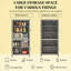 Armoire de rangement autoportante, garde-manger avec tablettes réglables, pour la maison