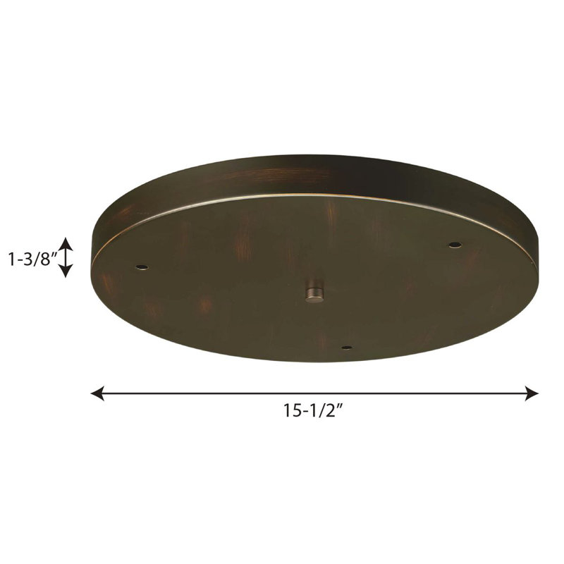 Antique Bronze Round Pendant Canopy for 3 Lights