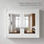 Armoire de toilette murale 36 pouces avec tablettes réglables et portes doubles pour un rangement moderne-1225335174
