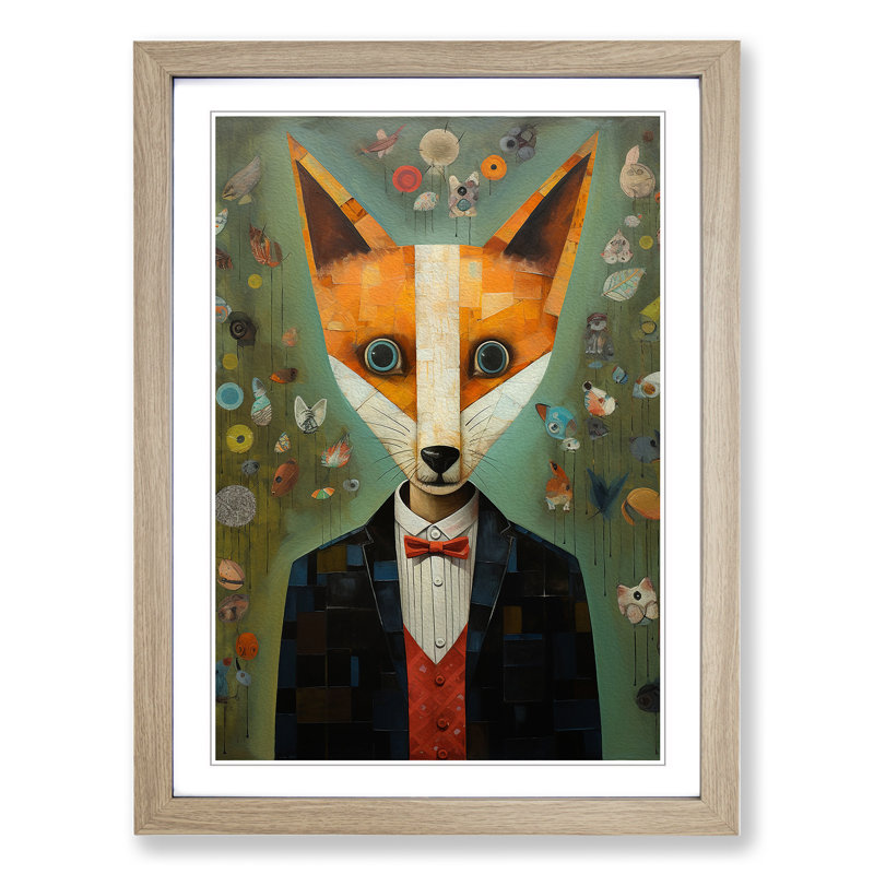 Single Picture Frame Print on Wood, Oak Framed, 34cm H x 25cm W