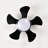 21''  Low Noise Matte Black Abs Blade Remote Ceiling Fan With Led Light For Kitchen Bedroom Dining Room Toilet Patio-1050135319