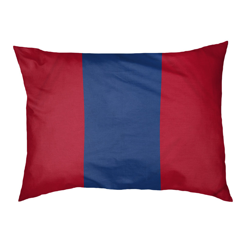 Coussin Designer, Moyen (L 18 po x l 28 po), Rouge / bleu royal / rouge