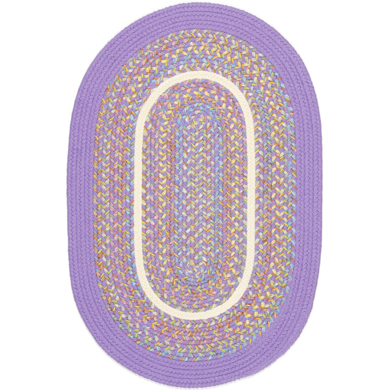 Pavel Synthetic Geometric Indoor / Outdoor Rug, Oval 3' x 5'