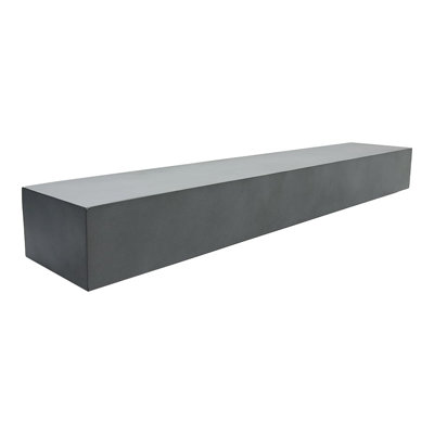 Thermastone 72" Concrete Fireplace Mantel Shelf Modern Style – Non-Combustible, Heat-Resistant - for Indoor & Outdoor Fireplaces