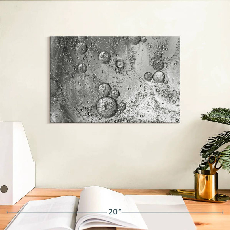 Avery Water Droplets Silver Abstract