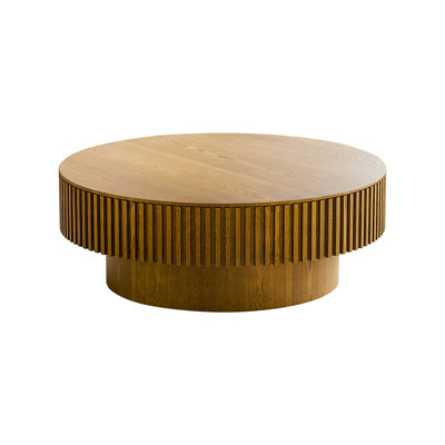 Table basse ronde en bois de 30,51 pouces pour table de salon convenant à la chambre à coucher, au salon et au bureau