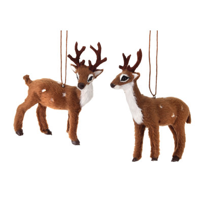Ensemble de 2 décorations de Noël en fausse fourrure