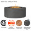 AEGEAN 36" Round Steel Propane or Natural Gas Fire Pit Table by Real Flame-2016812812