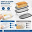 Grand moule à pain en verre avec couvercles, paquet de 3, moule en verre borosilicaté avec couvercles hermétiques sans BPA