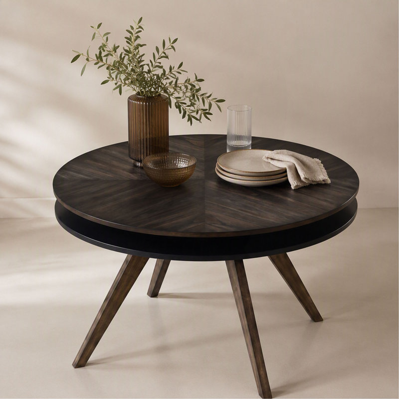 Table de salle à manger ronde de style moderne