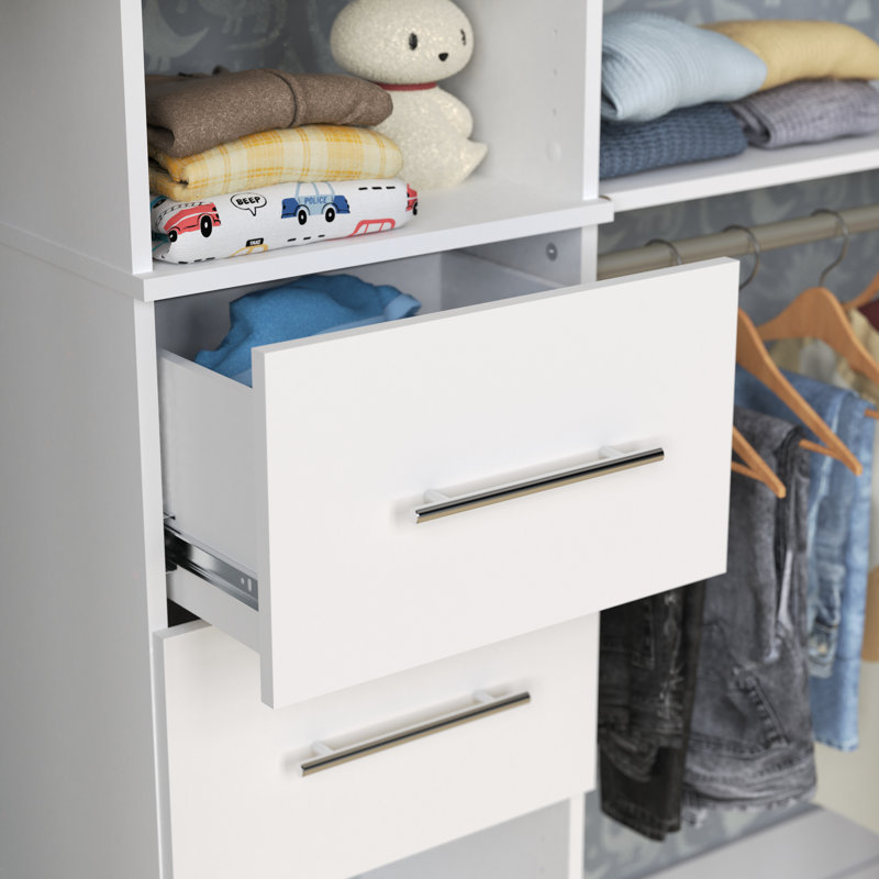 SuiteSymphony 9.96"H x 16.65" W Modern Drawer, Pure White