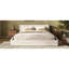 King Size Upholstered Bed Frame With Linen Thick Headboard and Footboard, Solid Wood Legs, Beige (old sku N757K345636I)