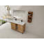 Meuble-lavabo autoportant 48 po avec double lavabo et support de rangement, portes à fermeture douce, armoire combinée (KD-Packing)