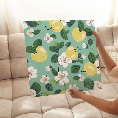 «Food and Kitchen Apples», motif d'art moderne sans cadre