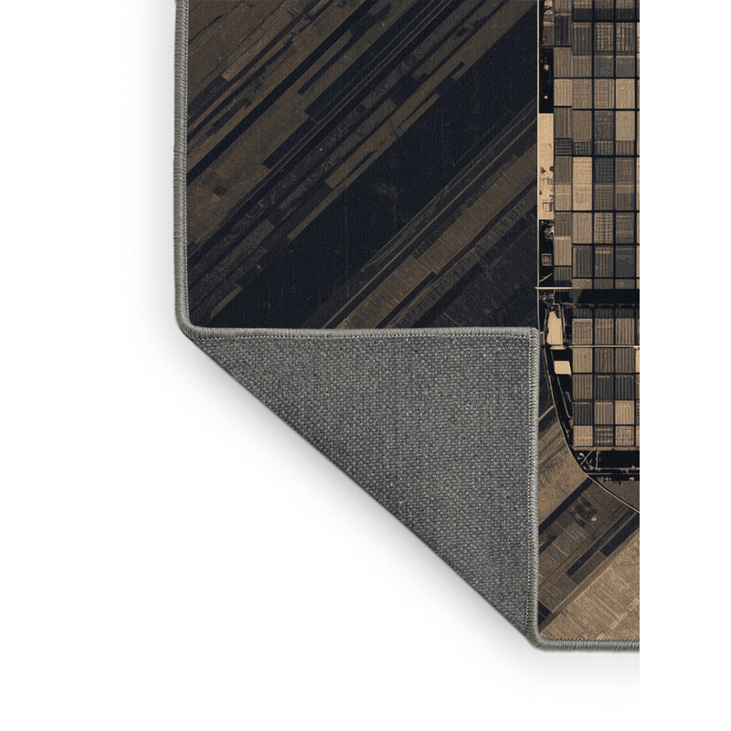 Tapis industriel gris doux et moelleux Eger, 6 X 9