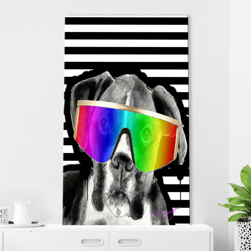 Boxer (vertical) - impression, H 30 po x l 18 po x P 1 po, Toile tendue