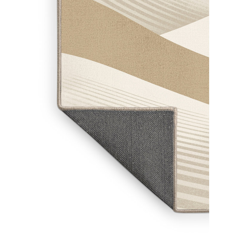 Tapis doux moelleux en peluche minimaliste himrod - beige, Carré 4 pi