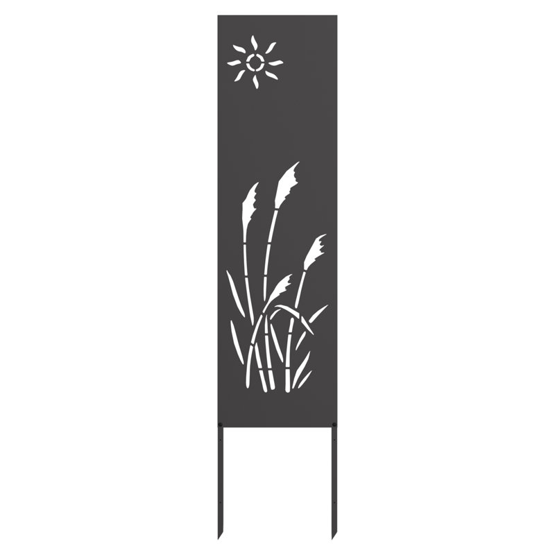 140cm H x 50cm W Fence Panels Included, Black