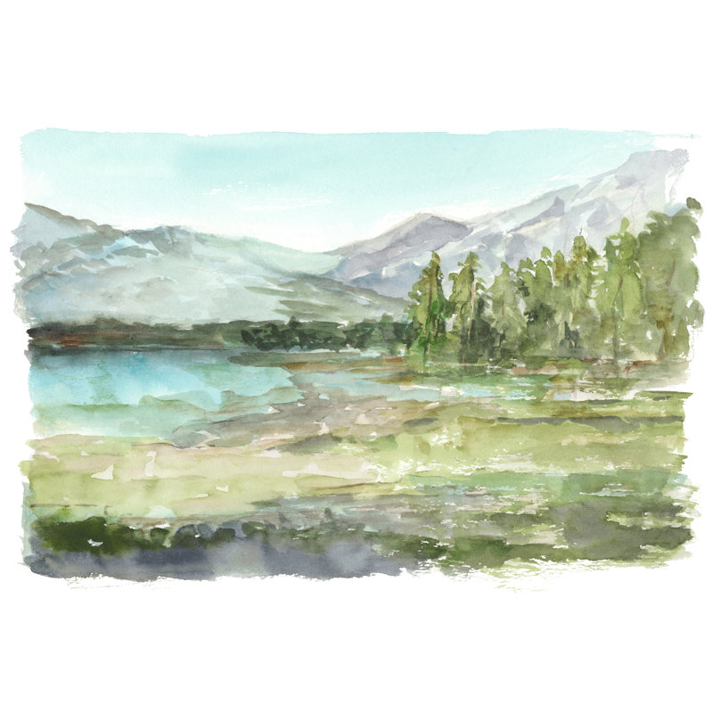 « plein air reservoir i », peinture sur toile, H 8 po x l 12 po