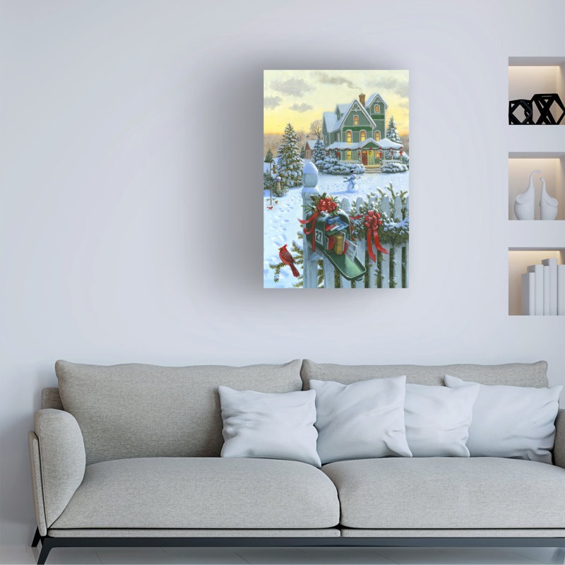 Boîte aux lettres de Noël - Sans cadre sur toile, L 22 po x H 32 po