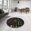 Tapis noir/bleu/rouge à motifs-1356998679