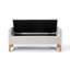 Banc de chambre rembourré avec tissu bouclé