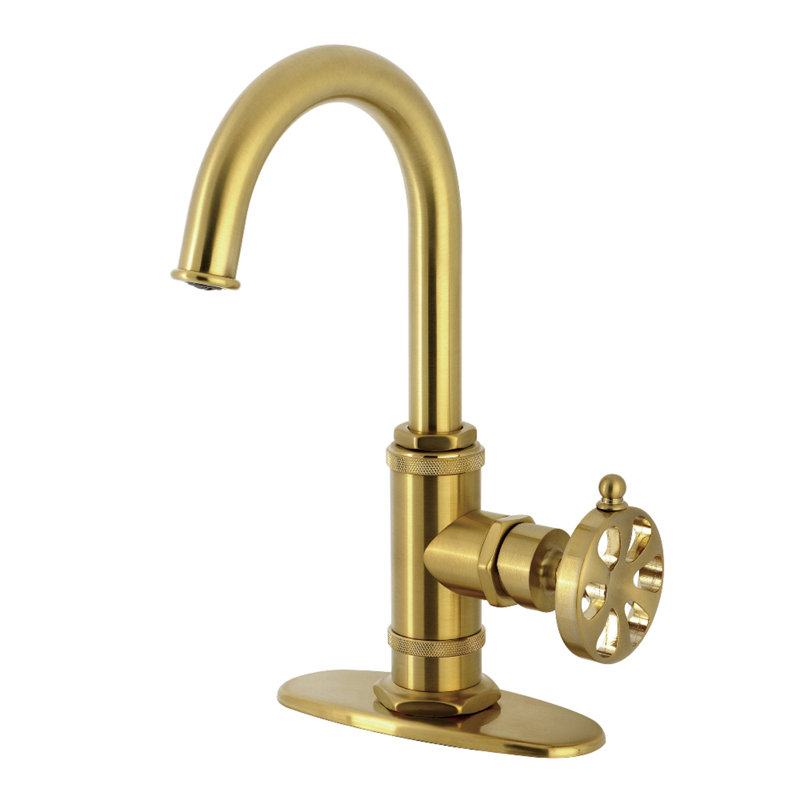 Robinet de bar à un trou à fixation sur comptoir à 1 trou Kingston Brass Kingston, Laiton brossé