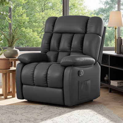 Fauteuil inclinable rembourré de luxe avec inclinaison réglable et repose-pieds - Design berçant ergonomique pour un confort ultime