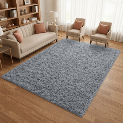 Machine Tufted High Pile Shag Area Rug(Ultra Soft & Fluffy)