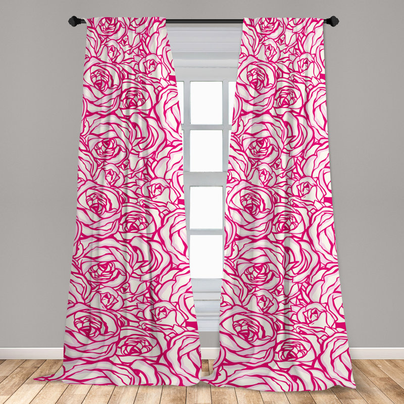 Efrim Semi Sheer Curtain Pair, 28" W x 95" L