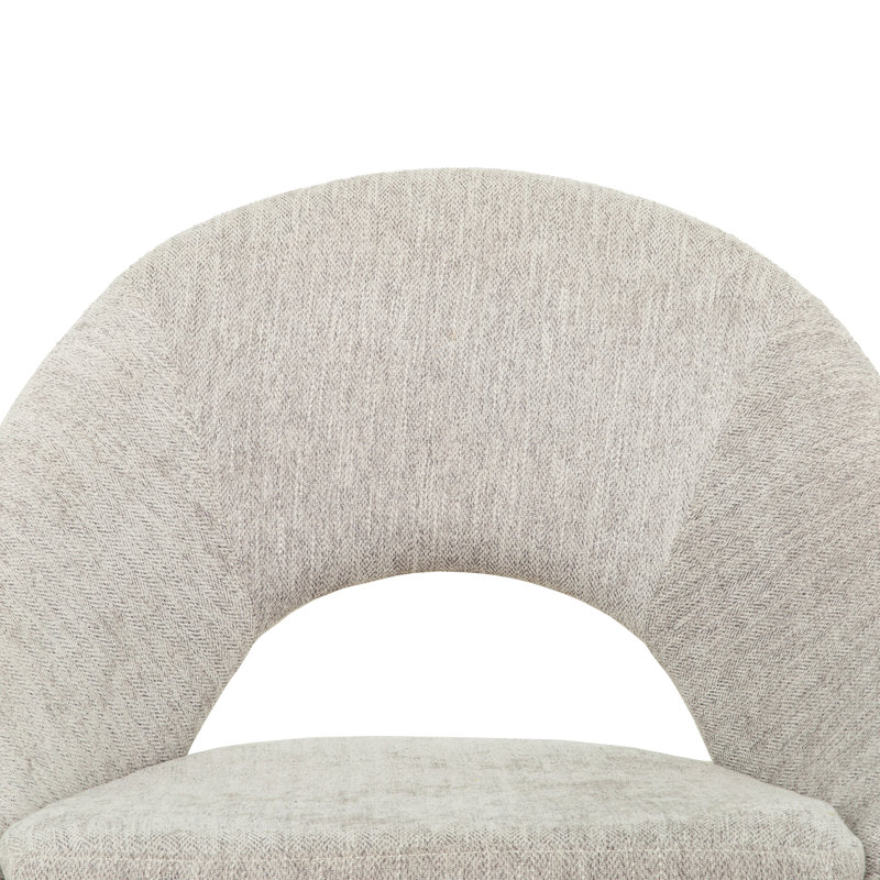 Chaise de salle à manger rembourrée taupe Aria (ensemble de 2), Gris