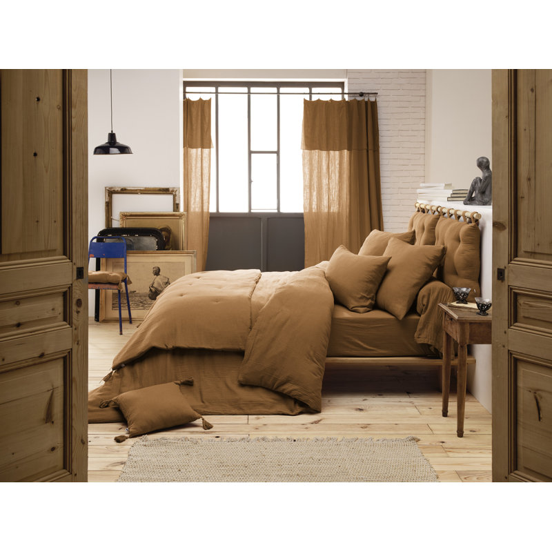 Knopp Cotton Solid Colour Duvet Cover, Brown, Super King Duvet Cover