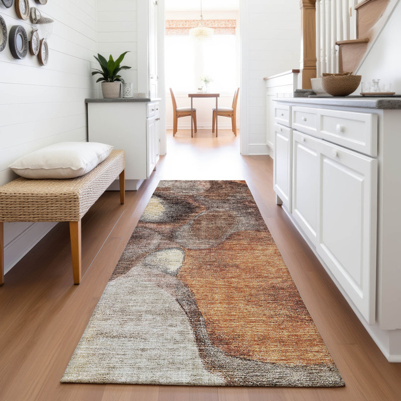 Premium Machine Washable Lyndhurst AMF1177 Modern Rug, Tapis de couloir 2 pi 3 po x 7 pi 6 po