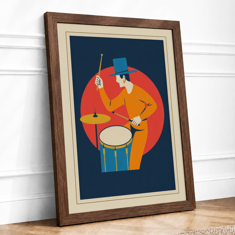 Figure In Repose Modern - Print, Walnut, A1 - 84.1 x 59.4 cm