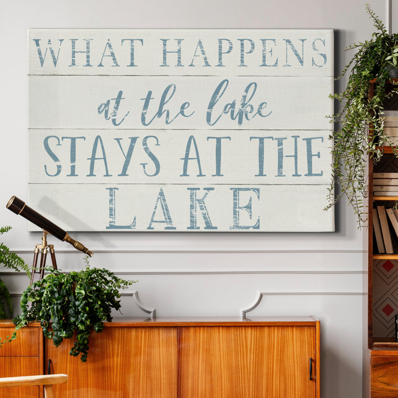 «The Lake», reproduction d'art textuel sur toile tendue, H 36 po x l 24 po x P 1 po