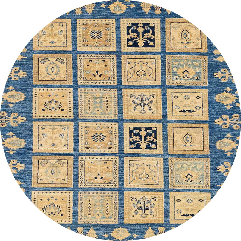 Abstract Indoor Rug, Round 5'