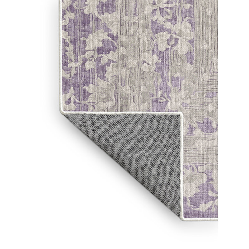Machine Washable Beige Area Rug, Square 5'
